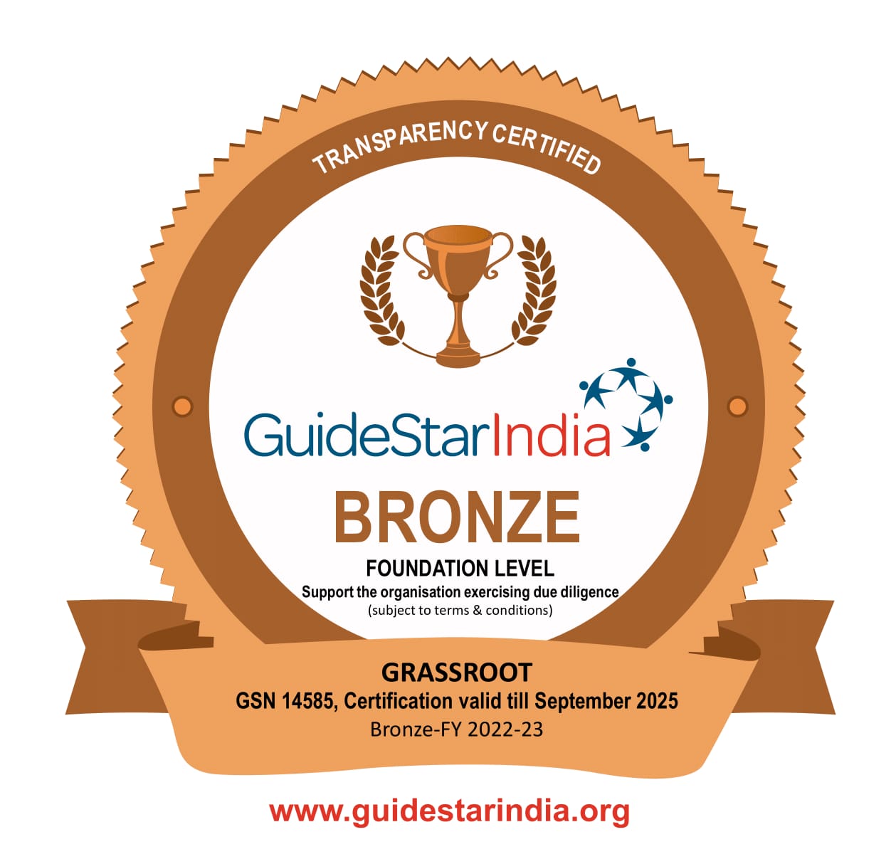 GuideStar India Bronze Certification